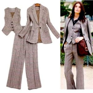 3 piece vintage look business suit.